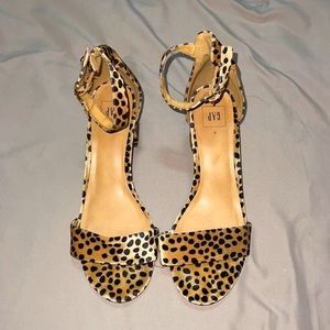 Cheetah print felt high heels